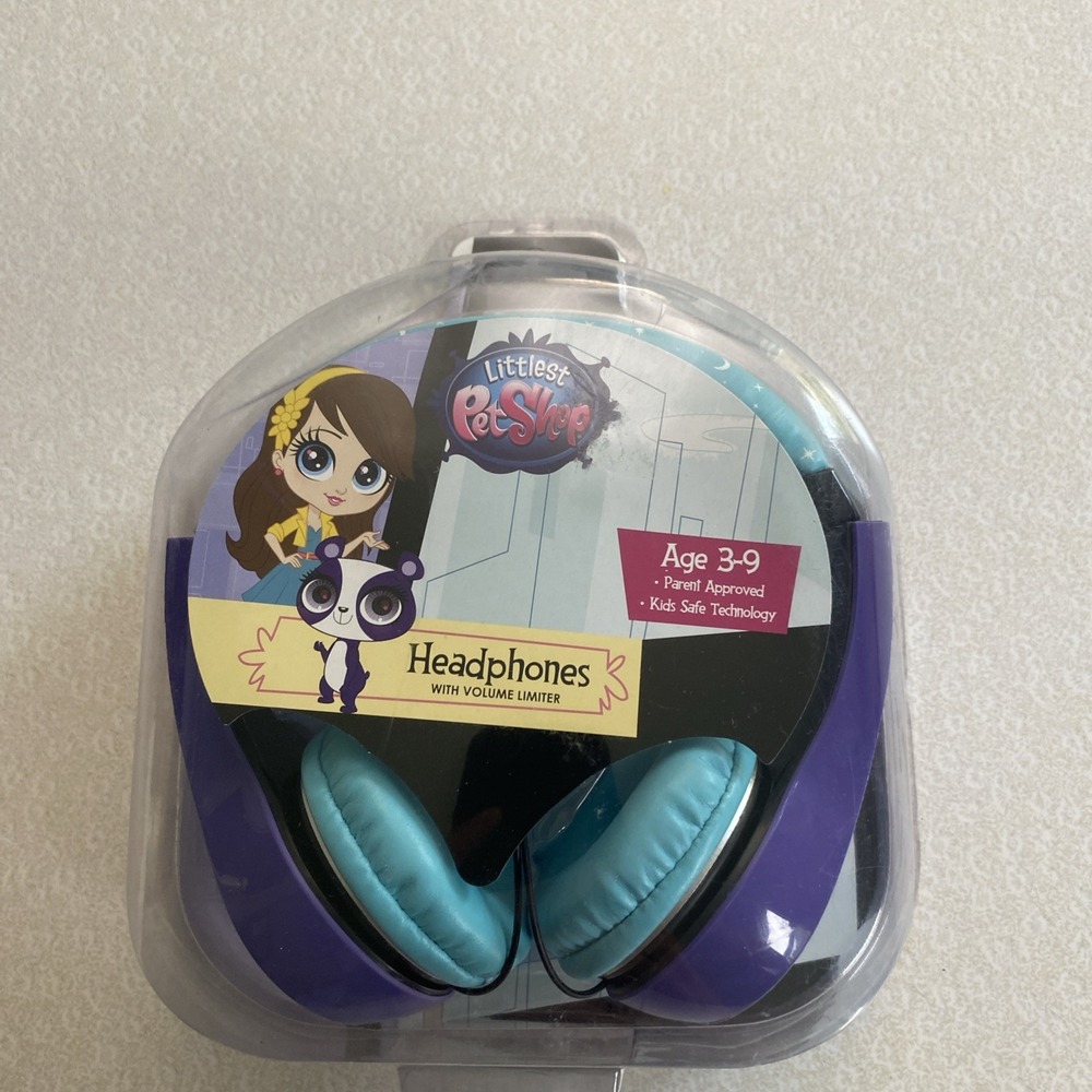 Little Pet Shop Headphones, Wired 3.5mm Over The Ear Cushions, Kids Age 3-9